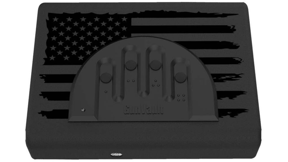 GunVault MicroVault MV500-F Special Flag Edition, Black, Medium, MV500F