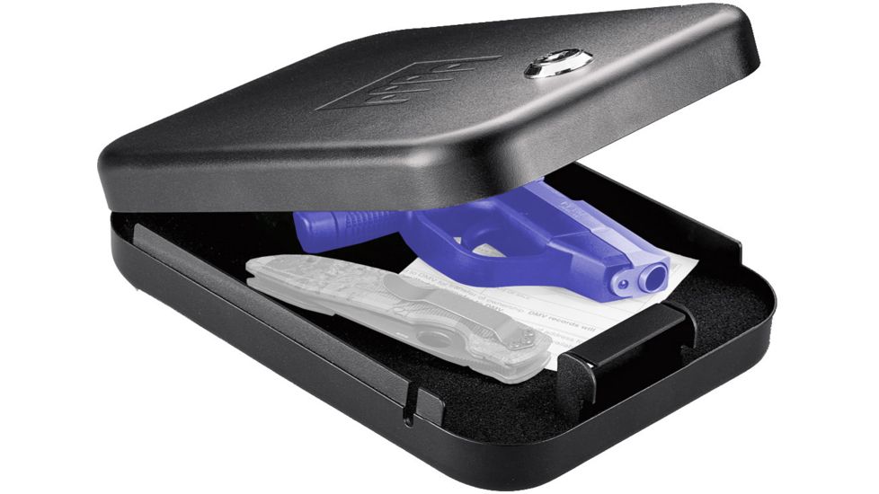 Gunvault Nanovault Portable Safe w/ Key Lock System, 8.25x6x1.75in - NV100 