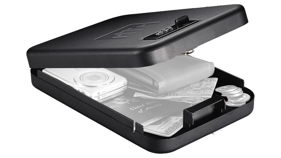 Gunvault Nanovault Portable Firearm Safe w/ Combination Lock, 9.5x6.5x1.75in - NV300 