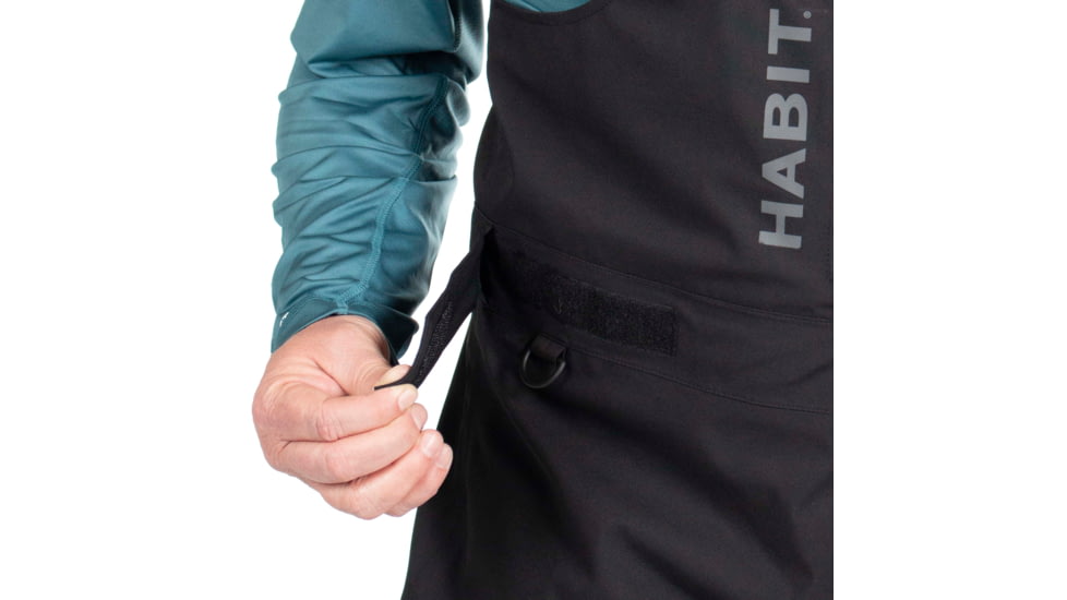 Habit Anglers Bluff Rain Bib - Mens, Habit Gray Waves/Black, Large, RS10033-7A7-L