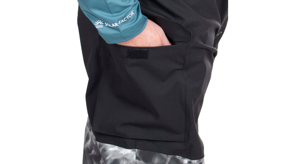 Habit Anglers Bluff Rain Bib - Mens, Habit Gray Waves/Black, Large, RS10033-7A7-L