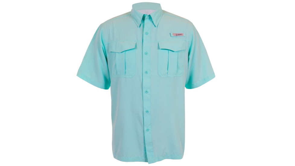 Habit Belcoast River Guide Short Sleeve Fishing Shirt - Mens, Aruba Blue, 2XL, TS1347-221-2X