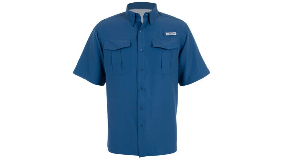 Habit Belcoast River Guide Short Sleeve Fishing Shirt - Mens, Ensign Blue, Extra Large, TS1347-169-XL