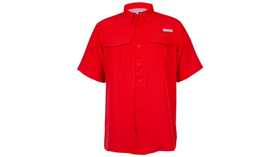 Habit Belcoast River Guide Short Sleeve Fishing Shirt - Mens, Fiery Scarlet, 3XL, TS1347-8A0-3X