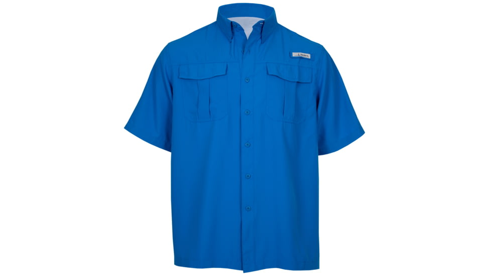 Habit Belcoast River Guide Short Sleeve Fishing Shirt - Mens, Marlin Blue, 4XL, TS1347-309-4X