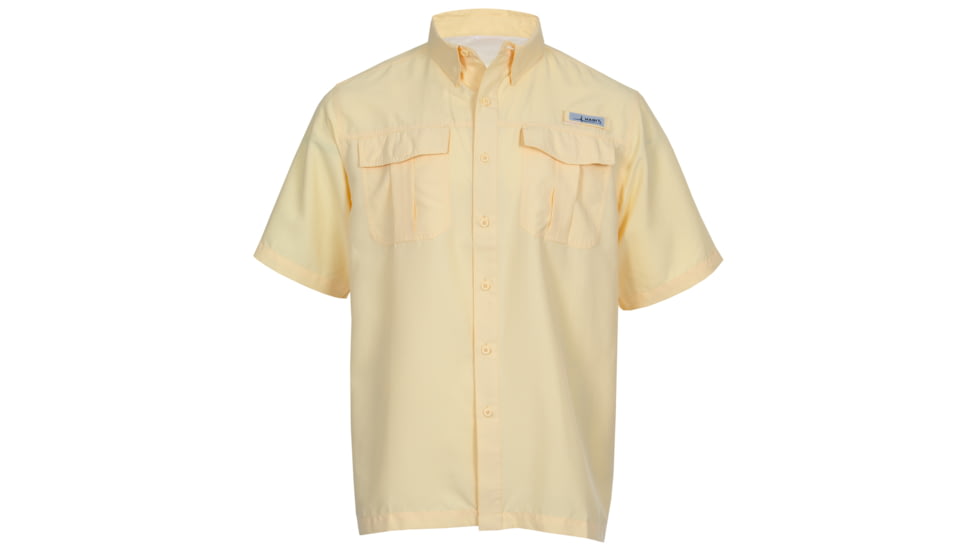 Habit Belcoast River Guide Short Sleeve Fishing Shirt - Mens, Pale Banana, Extra Large, TS1347-843-XL