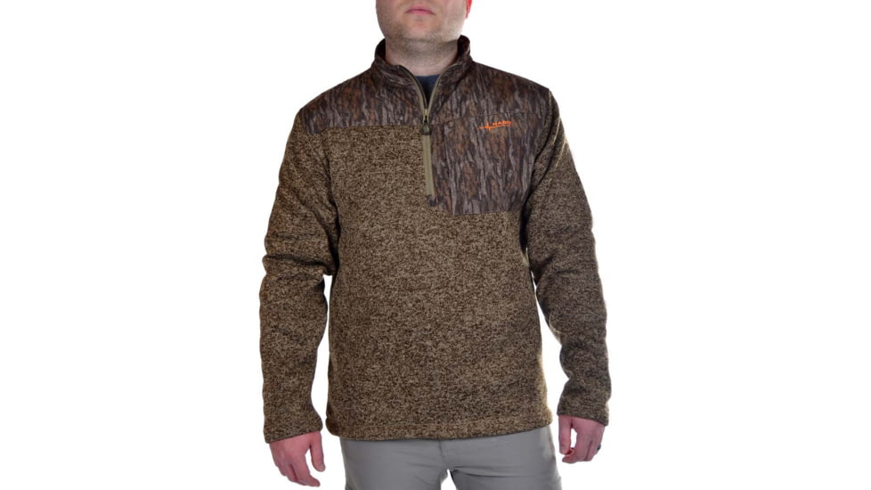 Habit Crater Valley Sweater Fleece 1/4 Zip Jacket - Mens, Mossy Oak Bottomland, Extra Large, FJ10031-3H7-XL
