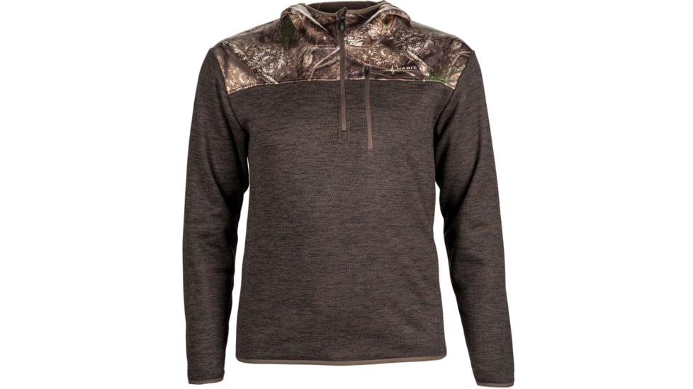 Habit Mens 1/4 Zip Hooded Fleece Pullover 1409606