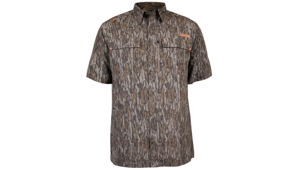 Habit Hatcher Pass Camo Guide Short Sleeve Shirt - Mens, Mossy Oak New Bottomland, 2XL, TS1476-14-2X