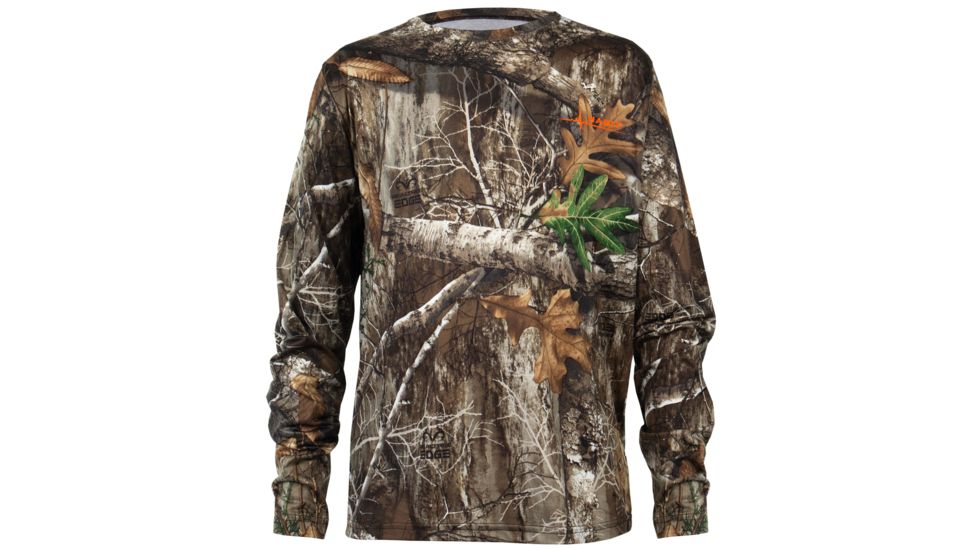 Habit Youth Doss Cabin Long Sleeve Camo Tee - Kids, Realtree Edge, Large, PT1390-922-YL
