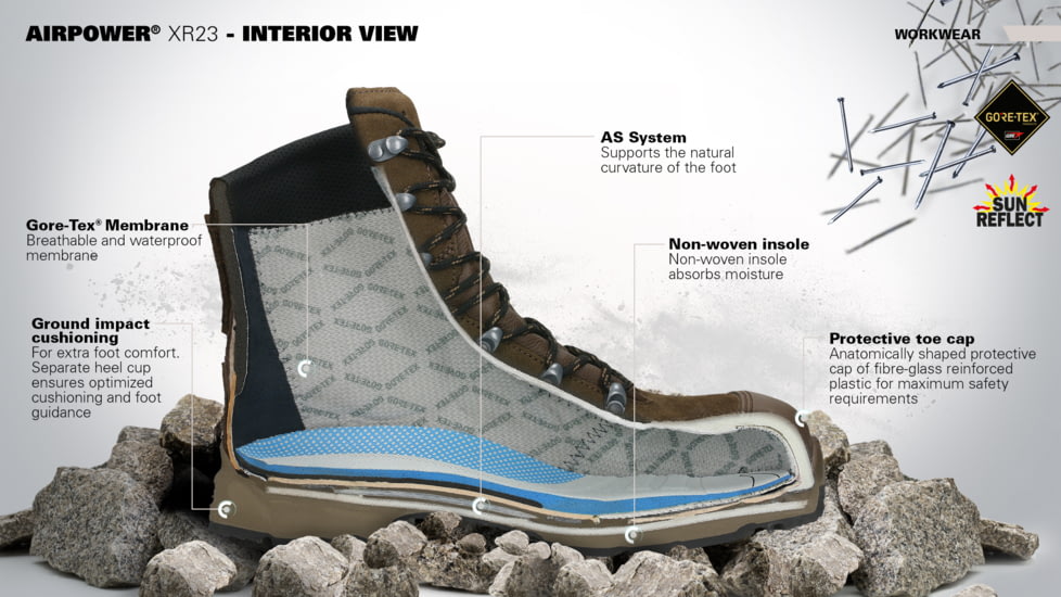 HAIX Airpower XR23 Boot, 11US, Wide, Brown, 11, 607903W-11