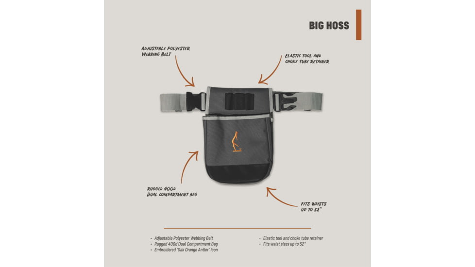 HALF RACK Big Hoss, Grey/Black/Orange, Medium, HR1108