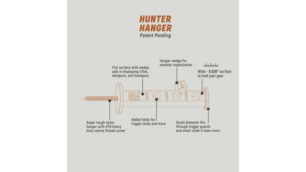 HALF RACK Hunter Hanger Gear Holder, HR1620