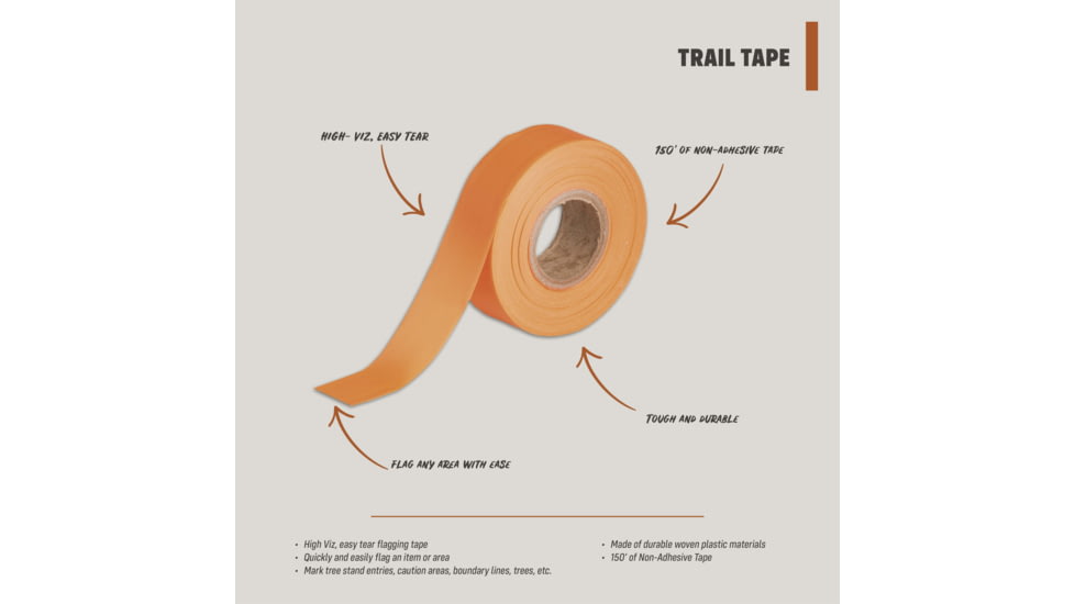 HALF RACK Trail Tape, Orange, Small, HR1430