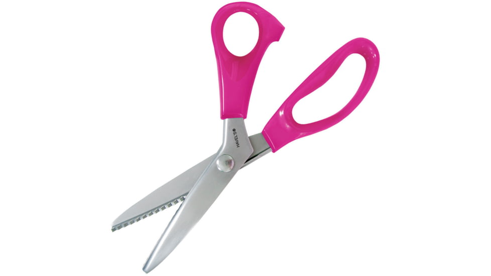 Havels Pinking Shears, 9in Overall, Stainless Blades, Pink ABS Handles, 32230
