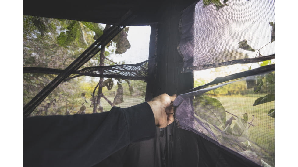 Hawk Treestands 3-Man Reveal Ground Blind, Black, HWK-RVLGB3