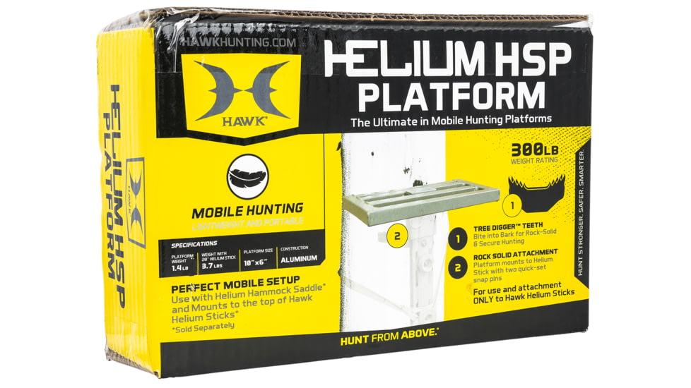 Hawk Treestands HWK-HHSP Helium HSP Platform Gray Aluminum 10 X 6