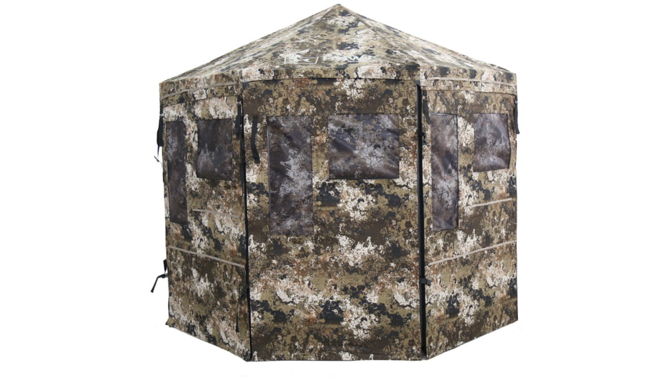 Hawk Treestands Octagon Hunting Blind, Veil, w/Shadow Mesh Technology, Camo/Blackout, HWK-DOX-OCT300