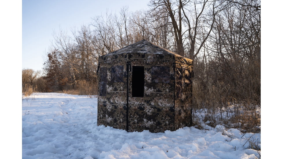 Hawk Treestands Octagon Hunting Blind, Veil, w/Shadow Mesh Technology, Camo/Blackout, HWK-DOX-OCT300