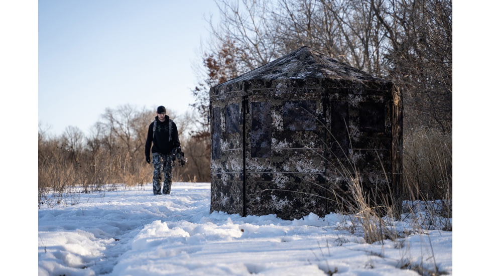 Hawk Treestands Octagon Hunting Blind, Veil, w/Shadow Mesh Technology, Camo/Blackout, HWK-DOX-OCT300
