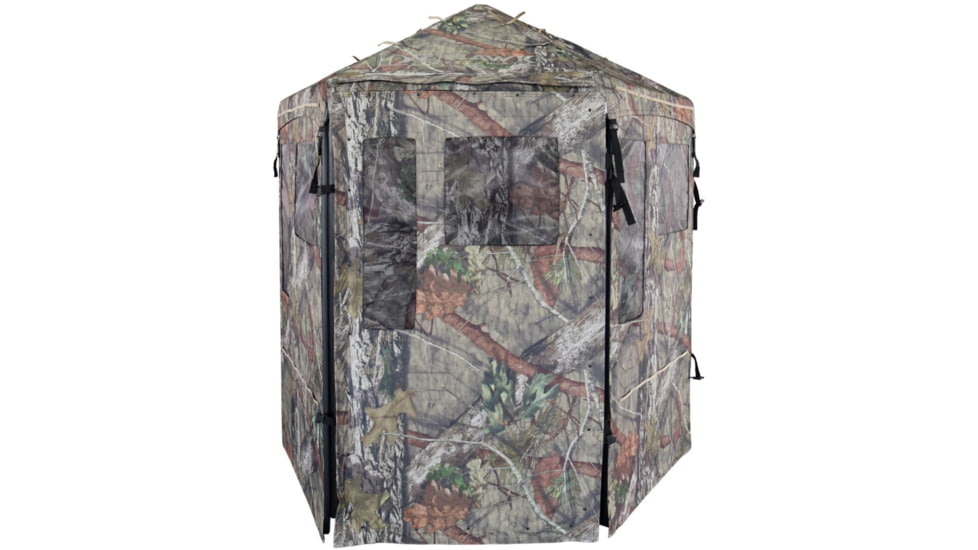 Hawk Treestands Warrior Hunting Blind with Shadow Mesh Technlogoy, Camo/Blackout, HWK-DOX-WR200