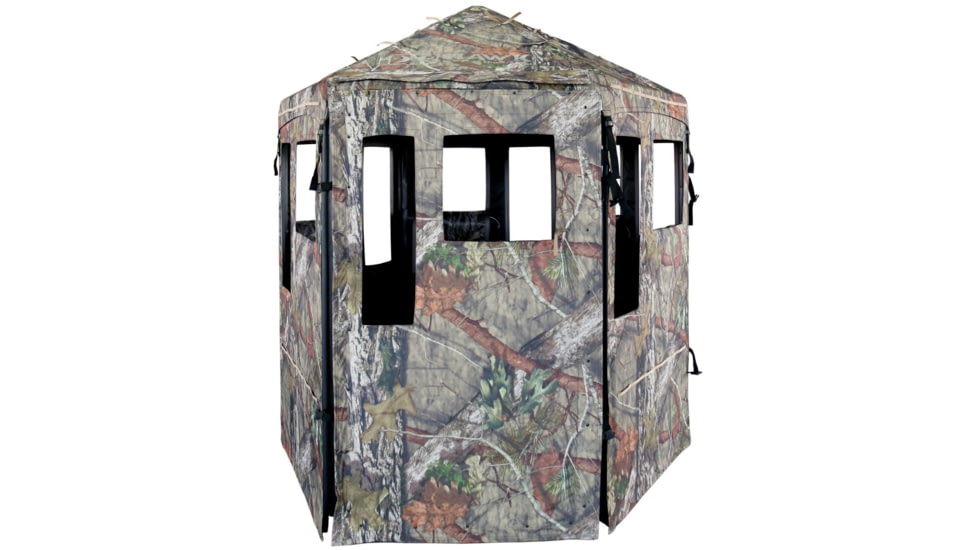Hawk Treestands Warrior Hunting Blind with Shadow Mesh Technlogoy, Camo/Blackout, HWK-DOX-WR200