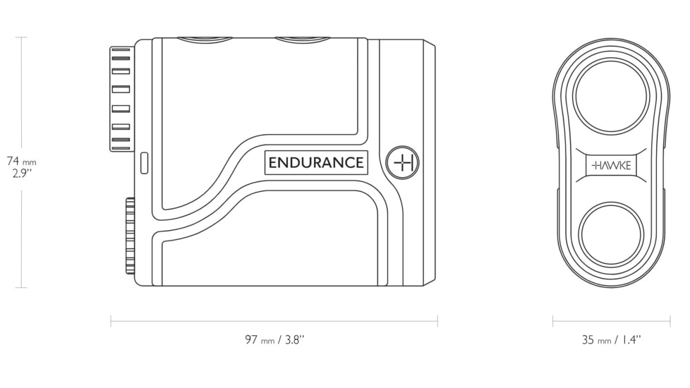 Hawke Sport Optics Endurance 1500 Laser Range Finder, Black, 41212