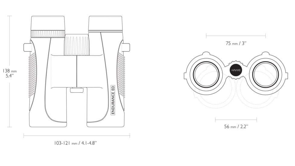 Hawke Sport Optics Endurance ED 10x32mm Roof Prism Binoculars, Black, 36202