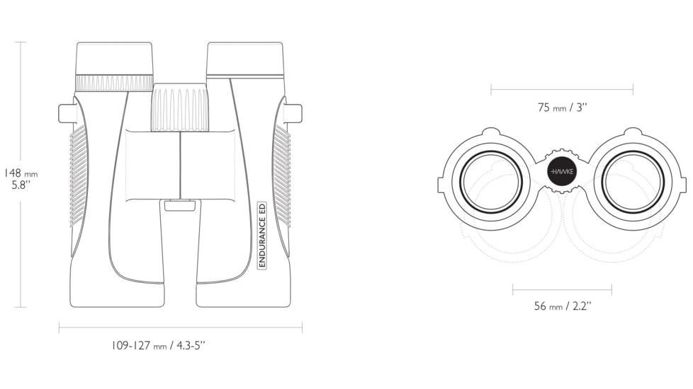 Hawke Sport Optics Endurance ED 10x42mm Roof Prism Binoculars, Black, 36206