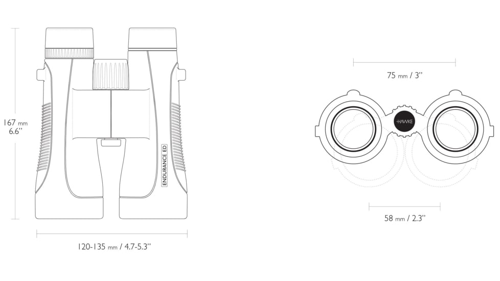 Hawke Sport Optics Endurance ED 10x50mm Roof Prism Binoculars, Black, 36208