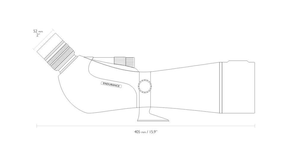 Hawke Sport Optics Endurance ED 20-60x68 Spotting Scope, Black, 56201