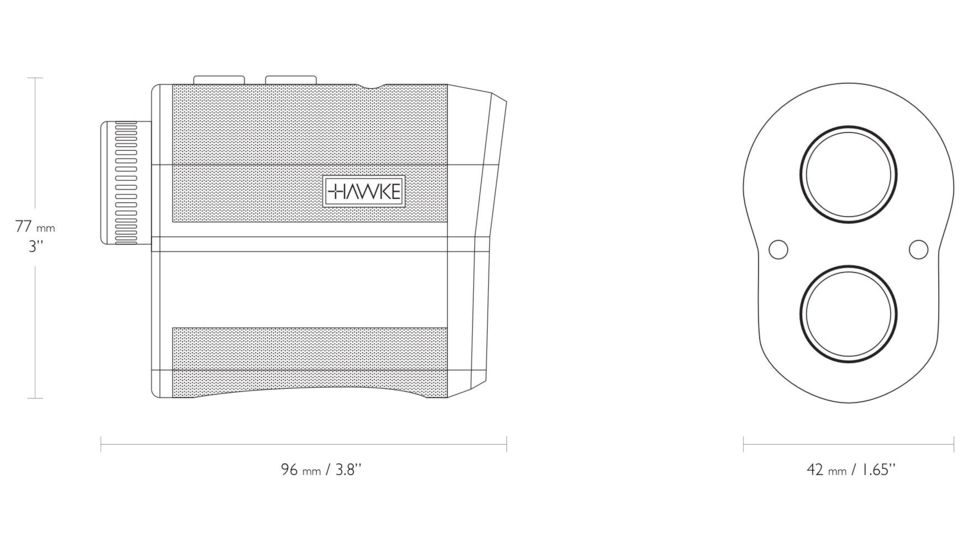 Hawke Sport Optics Laser Range Finder Compact 400, Black, 41000