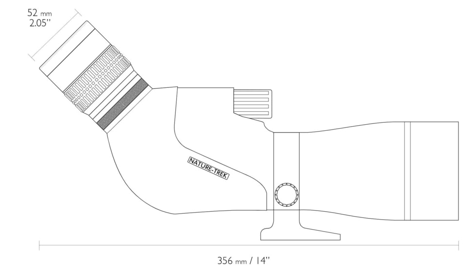 Hawke Sport Optics Nature Trek, 16-48x65mm, Porro, Spotting Scope, Green, 55200