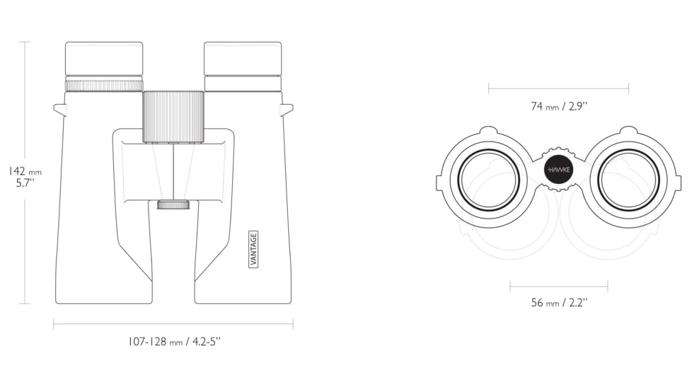 Hawke Sport Optics Vantage 10x42mm Roof Prism Binocular, Green, 34124