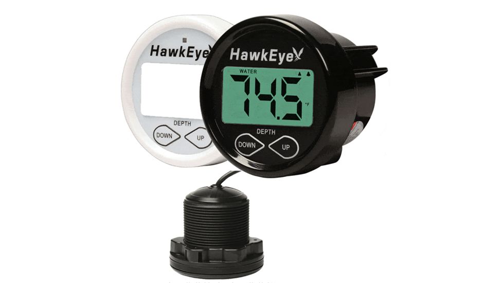 HawkEye DepthTrax 1BX In-Dash Digital Depth &amp; Temp Gauge - Thru-Hull 78838