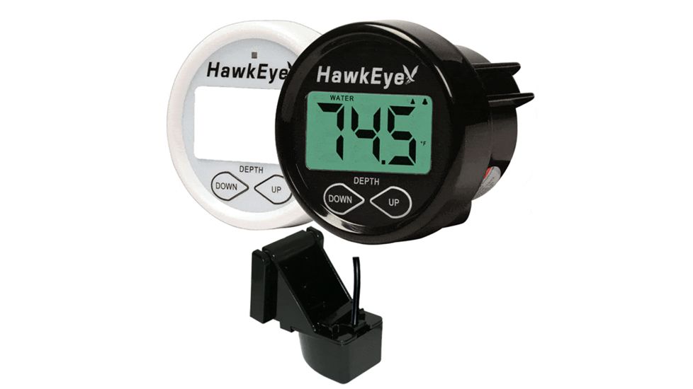 HawkEye DepthTrax 1BX In-Dash Digital Depth &amp; Temp Gauge - Transom Mount 78837