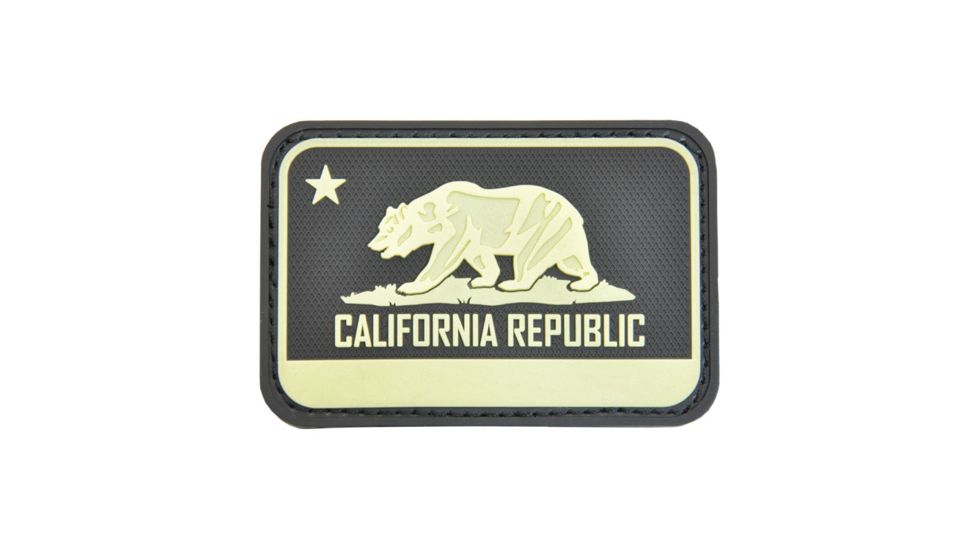 Hazard 4 California Bear Flag Patch, GLOW, PAT-CABR-GLO