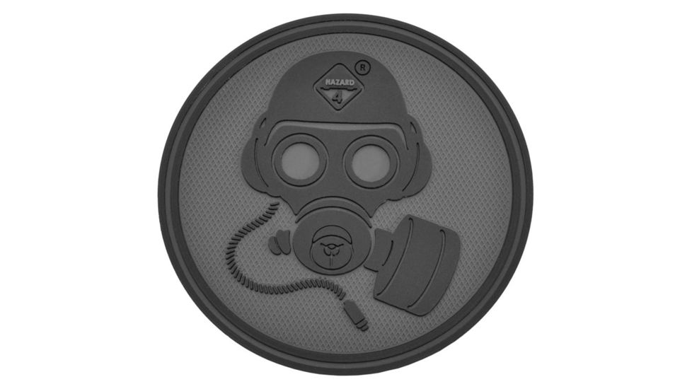 Hazard 4 Gas Mask Patch, Black, PAT-GAS-BLK