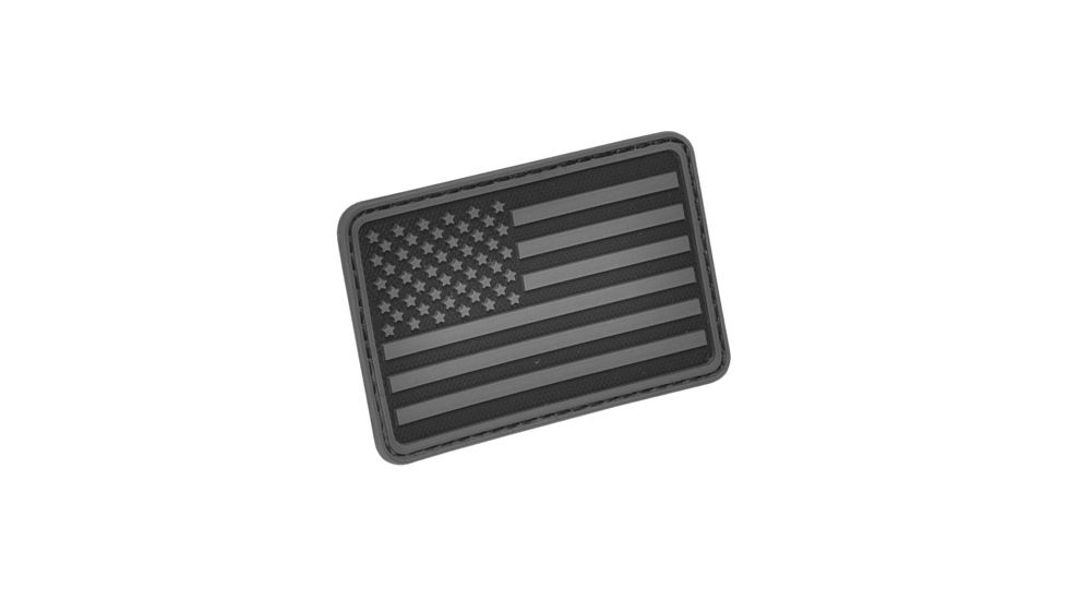 Hazard 4 Left Arm USA Flag Patch, Black, PAT-USA-L-BLK