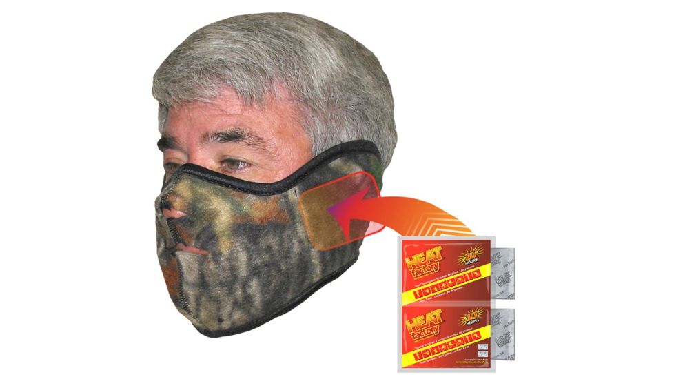 Heat Factory Heated Fleece Face Mask, Mossy Oak, One Size 1780-MOB