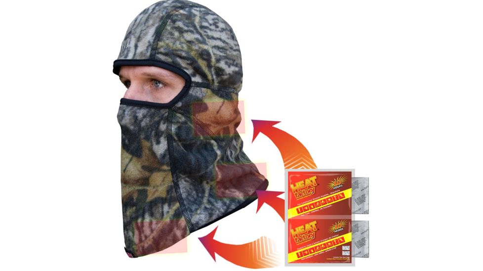 Heat Factory Heated Helmet Fleece Balaclava, Mossy Oak, One Size 1787-MOB
