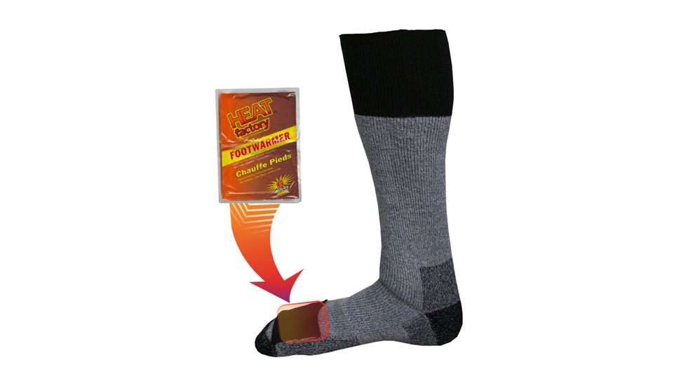 Heat Factory Heated Sock 10-13 Hvwt Merino 1502 10-13