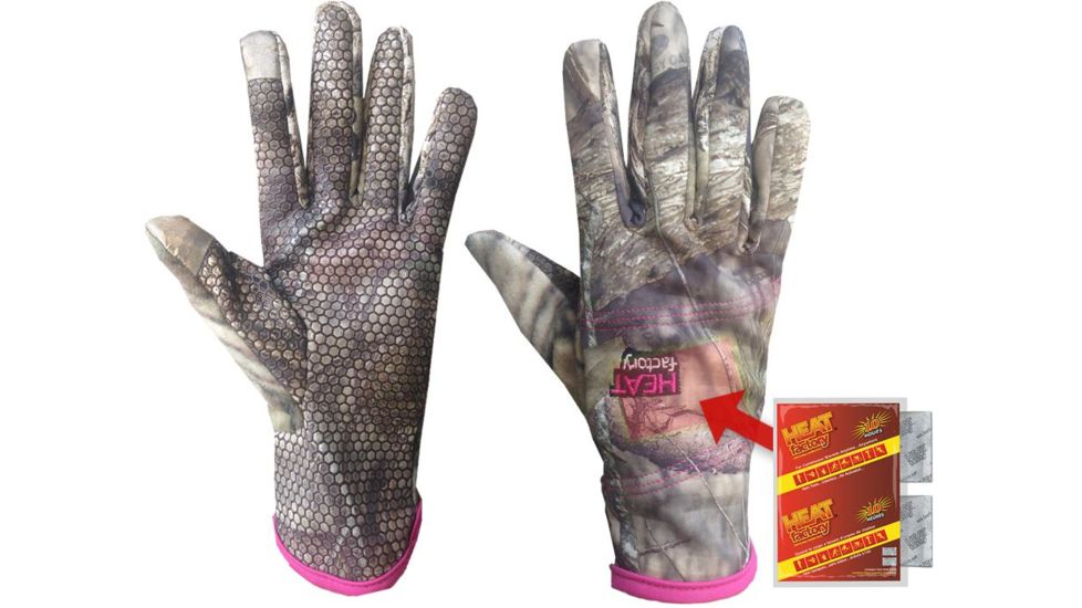 Heat Factory Ladies Mid-Weight Pocket Glove - Womens, Pair, Mossy Oak, Small/Medium 915-MO-S/M