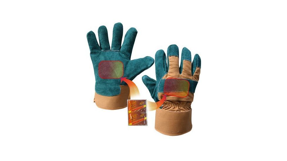 Heat Factory Medium Green Utility Glove w/Two Pockets For Heat Warmers 40157
