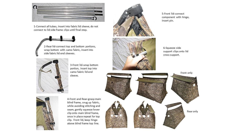 Heavy Hauler Outdoor Gear HUB Blind Back Cover/Lid, Mossy Oak Shadow Grass Blades, 151B