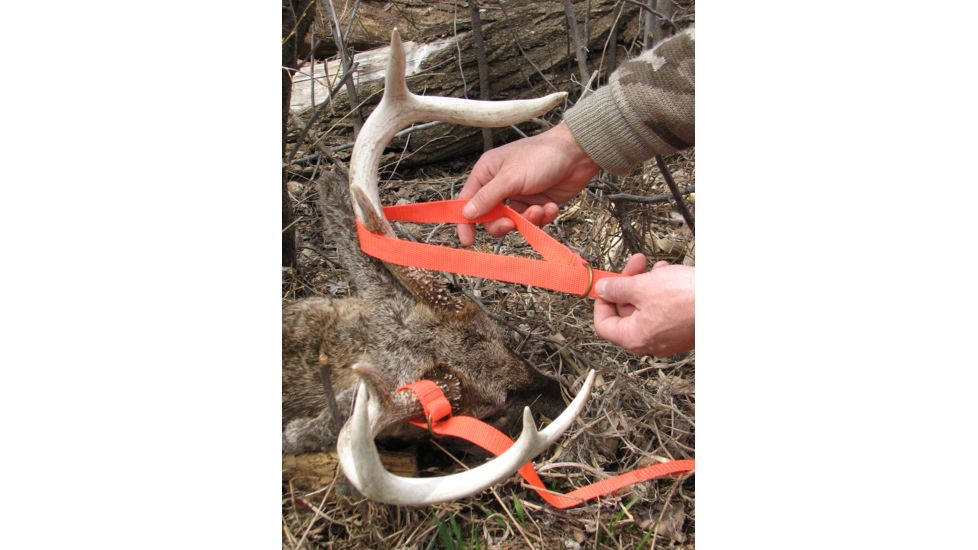 Heavy Hauler Outdoor Gear Nylon Webbing Deer Drag Harness, Blaze Orange, 2in wide HH0065