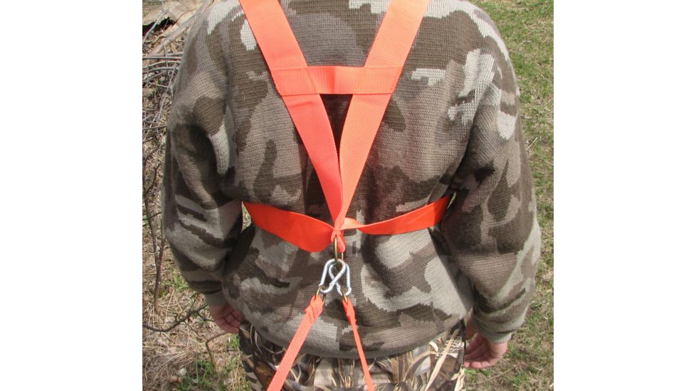 Heavy Hauler Outdoor Gear Nylon Webbing Deer Drag Harness, Blaze Orange, 2in wide HH0065