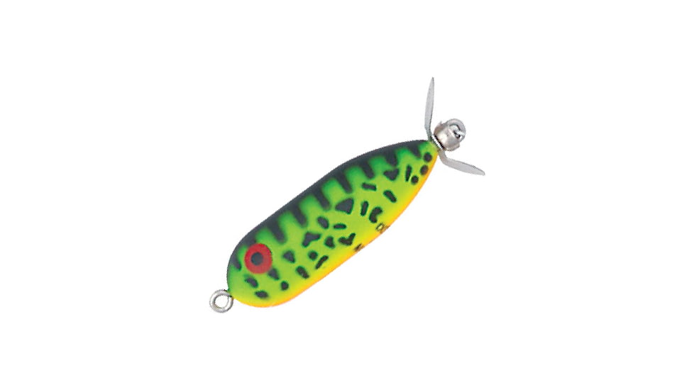 Heddon Baby Torpedo Topwater Prop Bait, 2 1/2in, 3/8 oz, Fluorescent Green Crawdad, X0361GRA