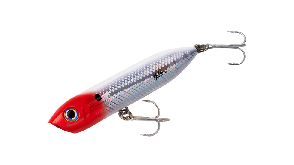 Heddon Chug'n Spook Jr Topwater Walking Bait, 3.5in, 1/2oz, Red Head Flash, X9536439