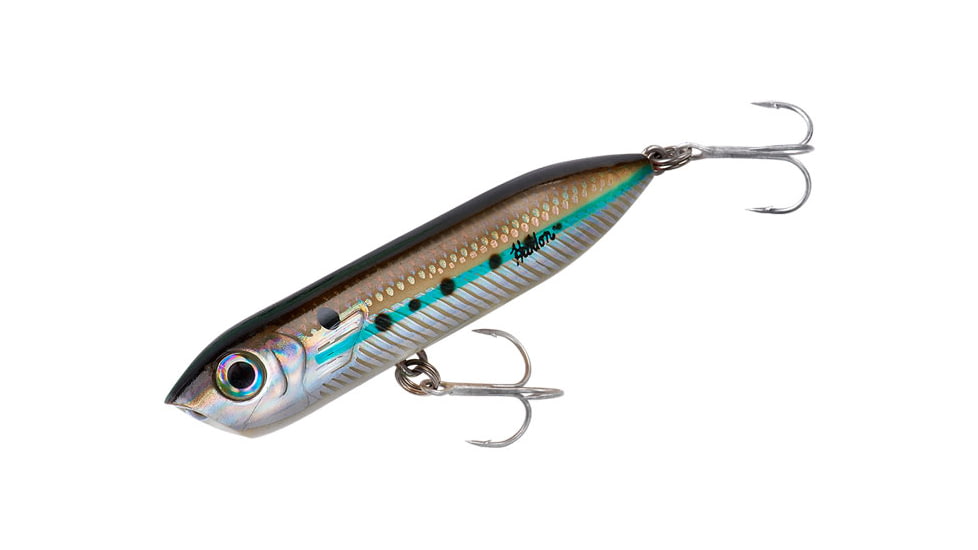 Heddon Chug'n Spook Jr Topwater Walking Bait, 3.5in, 1/2oz, Silver Mullet, X9536438